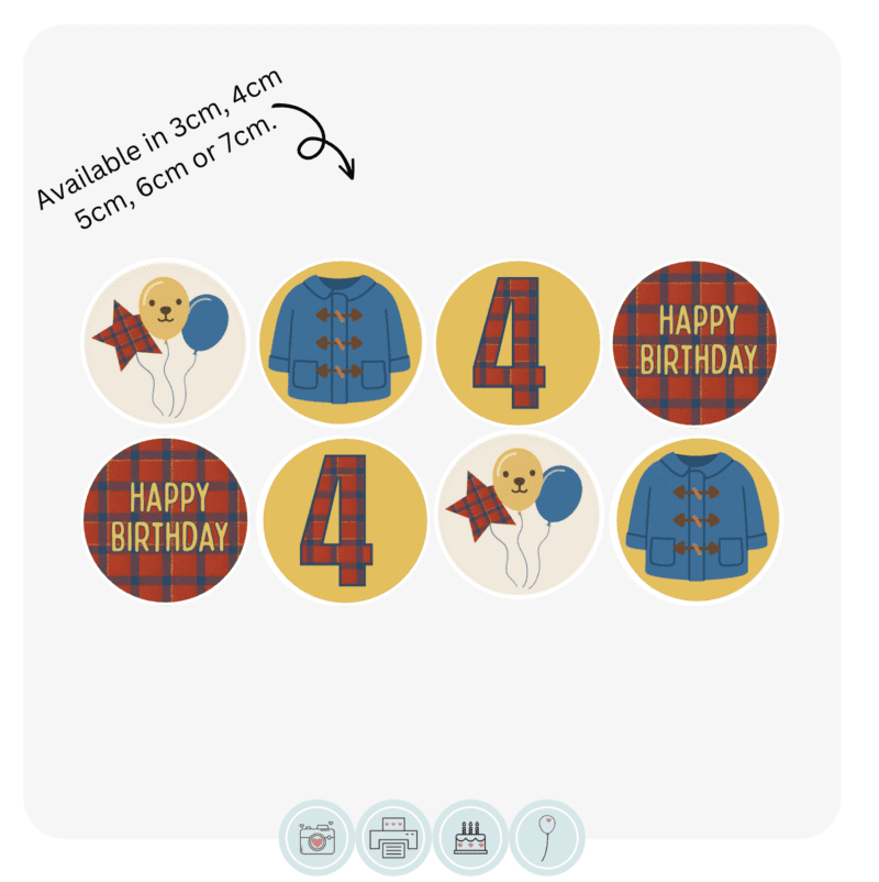 London Bear | Cupcake Toppers